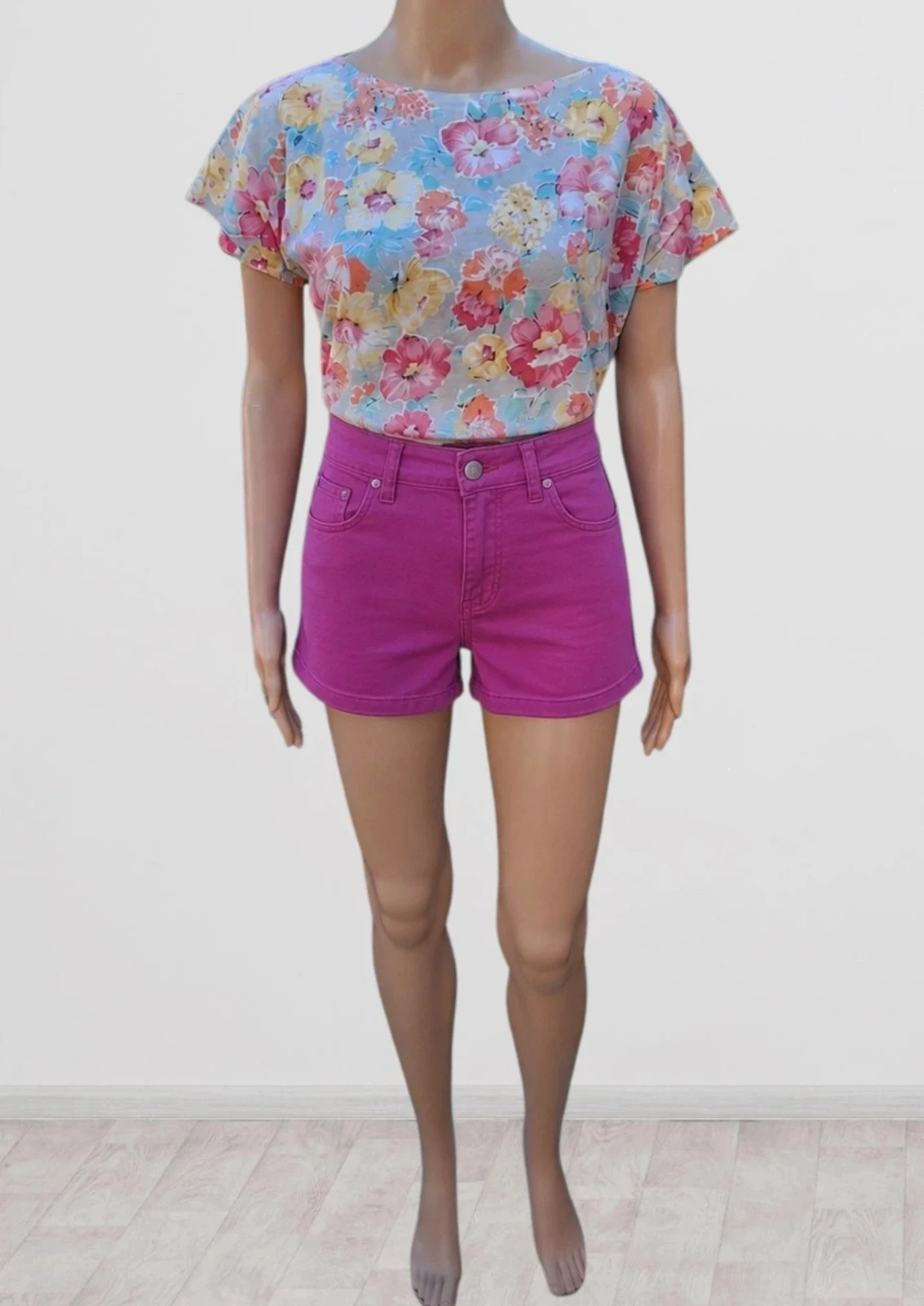 Short en jean rose fuchsia Mim - Taille M - Très bon état